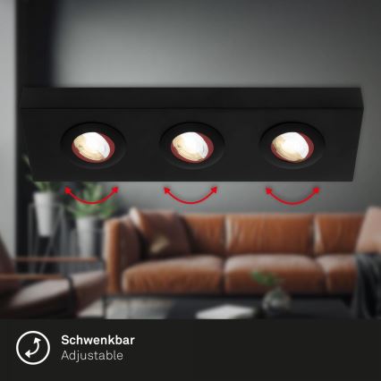 Briloner 3996035 - LED Bodové svítidlo CTS 3xLED/4W/230V 2700/4000K černá