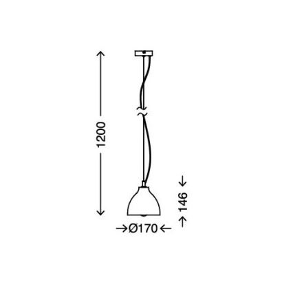 Briloner 4001-011 - Lustr na lanku CALICE 1xE27/40W/230V