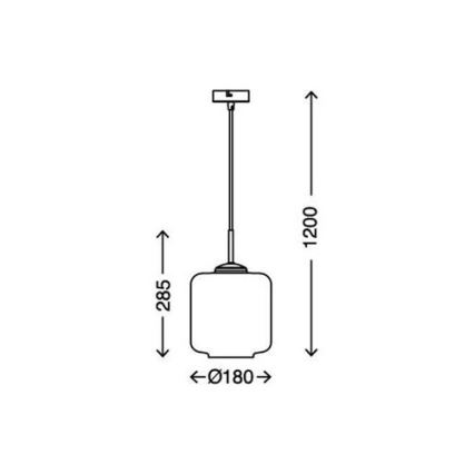 Briloner 4011-010 - Lustr na lanku 1xE27/40W/230V