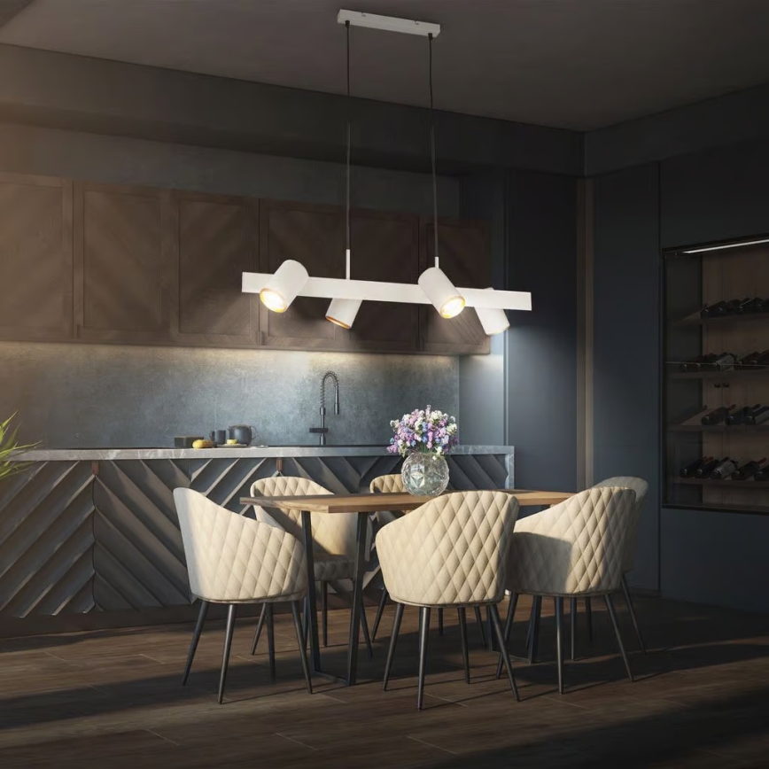 Briloner 4058044 - Lustr na lanku ERA 4xGU10/10W/230V krémová