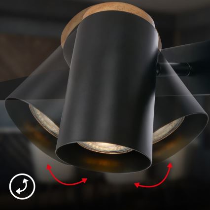 Briloner 4059065 - Lustr na lanku ERA 6xGU10/10W/230V černá