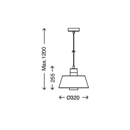 Briloner 4714-014 - Lustr na lanku 1xE27/25W/230V