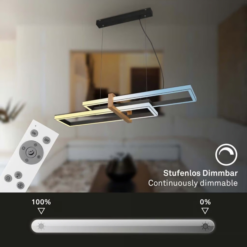 Briloner 4768015 - LED Stmívatelný lustr na lanku LED/44W/230V 2700-6500K + dálkové ovládání