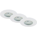 Briloner 6994-036 - SADA 3x LED Koupelnové podhledové svítidlo LED/5W/230V IP44