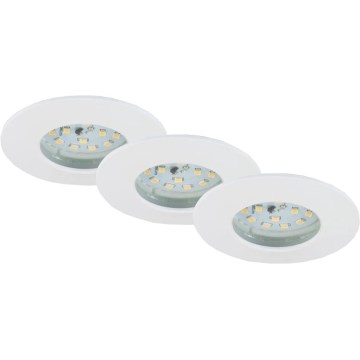 Briloner 6994-036 - SADA 3x LED Koupelnové podhledové svítidlo LED/5W/230V IP44