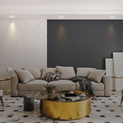 Briloner 7039034 - SADA 3xLED Koupelnové podhledové svítidlo 3xLED/5W/230V IP44 matný chrom