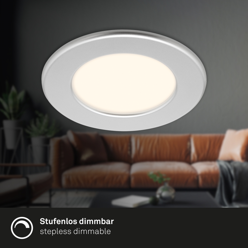 Briloner 7049014 - LED Stmívatelné koupelnové podhledové svítidlo LED/6W/230V 3000K IP44 matný chrom