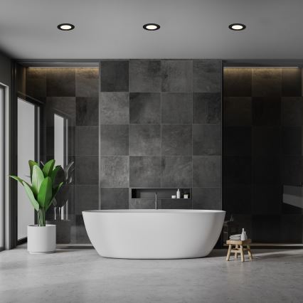 Briloner 7049015 - LED Stmívatelné koupelnové podhledové svítidlo LED/6W/230V 3000K IP44 černá