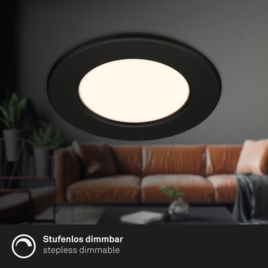 Briloner 7049015 - LED Stmívatelné koupelnové podhledové svítidlo LED/6W/230V 3000K IP44 černá