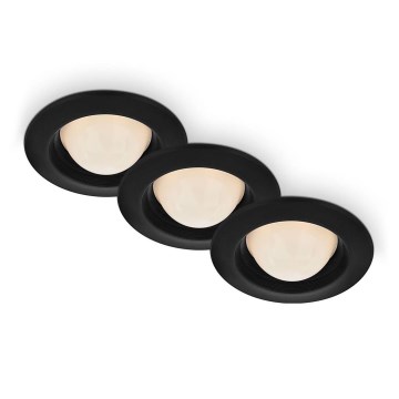 Briloner 7056-035 - SADA 3x LED Koupelnové podhledové svítidlo LED/3W/230V IP44