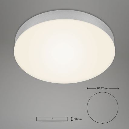 Briloner 7066-014 - LED Stropní svítidlo FLAME LED/21W/230V 3000K stříbrná pr. 28,7 cm