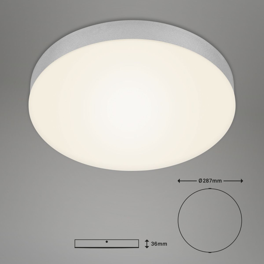Briloner 7066-014 - LED Stropní svítidlo FLAME LED/21W/230V 3000K stříbrná pr. 28,7 cm