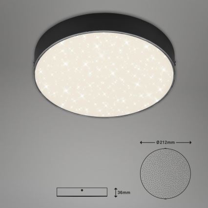 Briloner 7073-415 - LED Stropní svítidlo STAR SKY LED/16W/230V 4000K pr. 21 cm černá