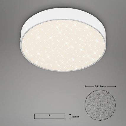 Briloner 7073-416 - LED Stropní svítidlo STAR SKY LED/16W/230V 4000K pr. 21 cm bílá