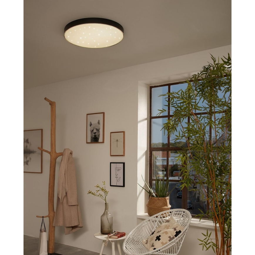 Briloner 7075-415 - LED Stropní svítidlo STAR SKY LED/24,5W/230V 4000K pr. 38 cm černá