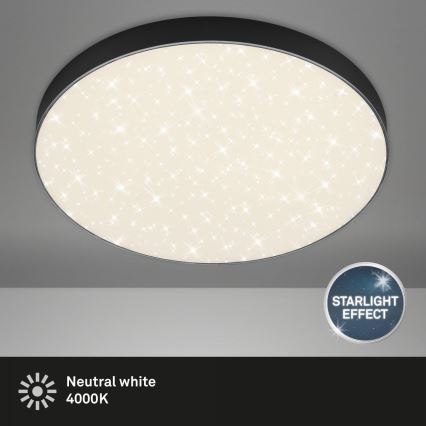 Briloner 7075-415 - LED Stropní svítidlo STAR SKY LED/24,5W/230V 4000K pr. 38 cm černá