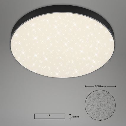 Briloner 7075-415 - LED Stropní svítidlo STAR SKY LED/24,5W/230V 4000K pr. 38 cm černá