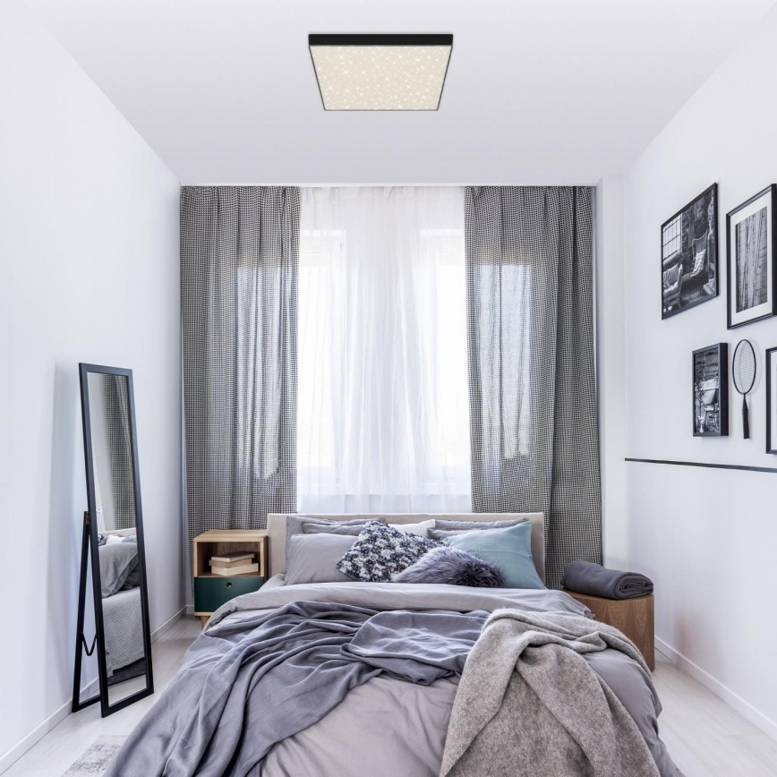 Briloner 7078-415 - LED Stropní svítidlo STAR SKY LED/21W/230V 4000K 28x28 cm černá