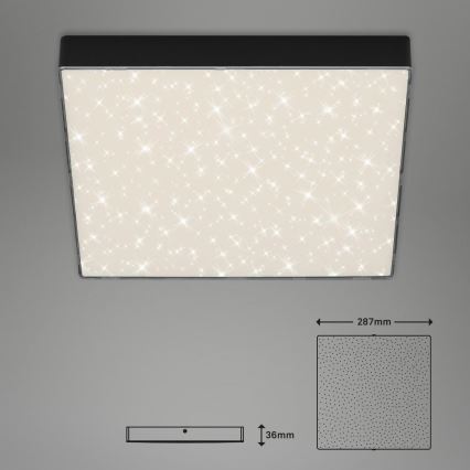 Briloner 7078-415 - LED Stropní svítidlo STAR SKY LED/21W/230V 4000K 28x28 cm černá