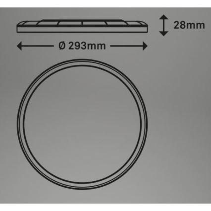 Briloner 7079-015 - LED Stmívatelné stropní svítidlo SLIM LED/18W/230V 2700-6500K + dálkové ovládání