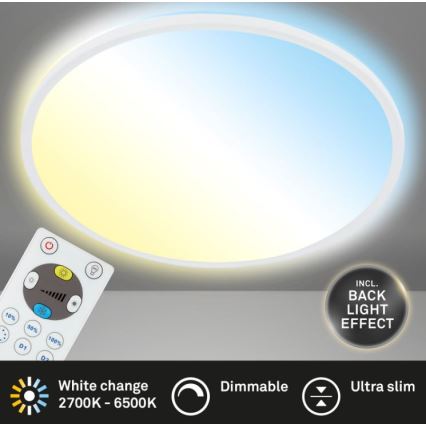 Briloner 7079-016 - LED Stmívatelné stropní svítidlo SLIM LED/18W/230V 2700-6500K + dálkové ovládání