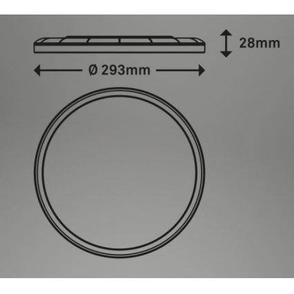 Briloner 7079-016 - LED Stmívatelné stropní svítidlo SLIM LED/18W/230V 2700-6500K + dálkové ovládání