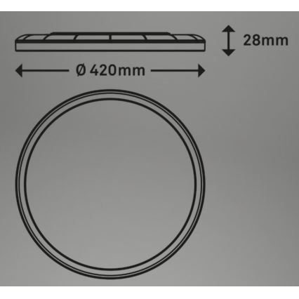 Briloner 7080-015 - LED Stmívatelné stropní svítidlo SLIM LED/22W/230V 2700-6500K + dálkové ovládání