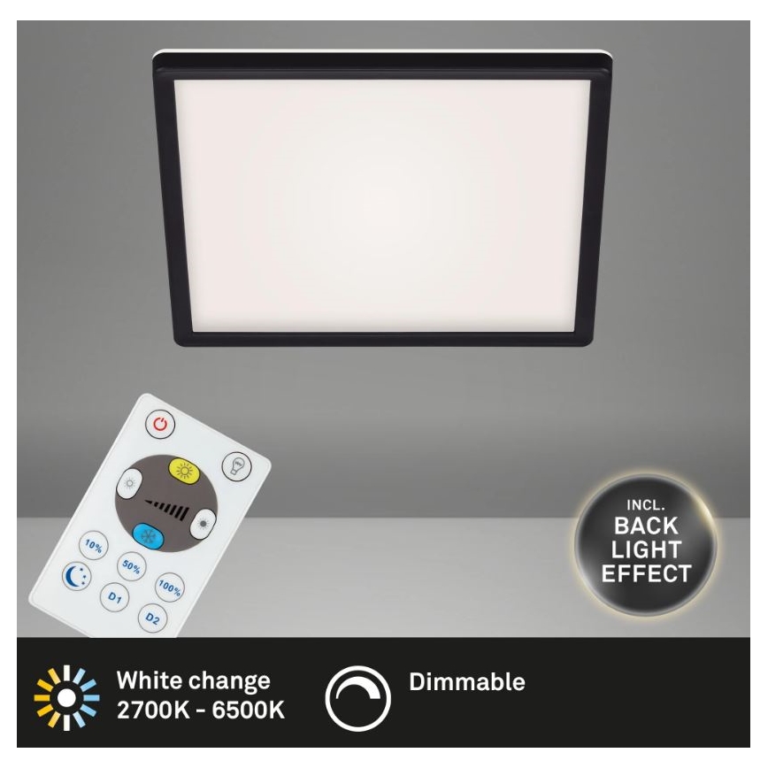 Briloner 7082-015 - LED Stmívatelné stropní svítidlo SLIM LED/22W/230V 2700-6500K + dálkové ovládání
