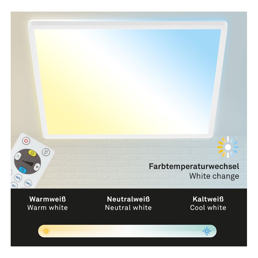 Briloner 7082-016 - LED Stmívatelné stropní svítidlo SLIM LED/22W/230V 2700-6500K + dálkové ovládání