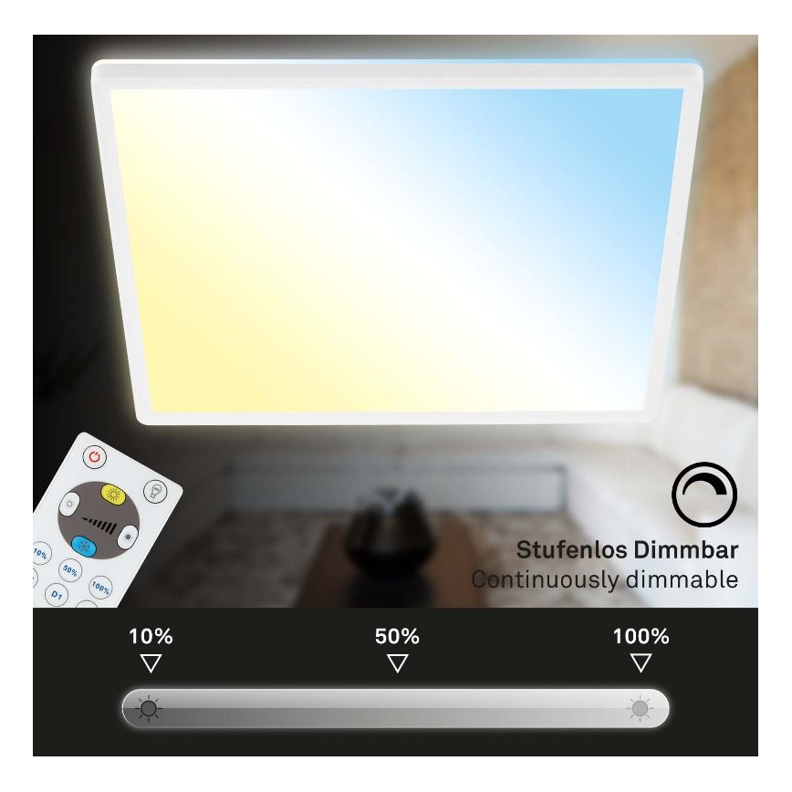 Briloner 7082-016 - LED Stmívatelné stropní svítidlo SLIM LED/22W/230V 2700-6500K + dálkové ovládání