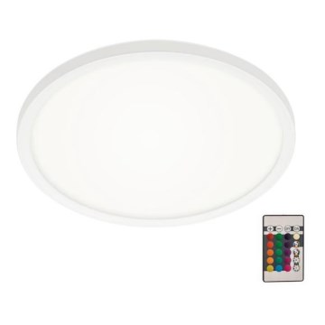 Briloner 7092-416 - LED RGBW Stmívatelné stropní svítidlo SLIM LED/15W/230V + dálkové ovládání