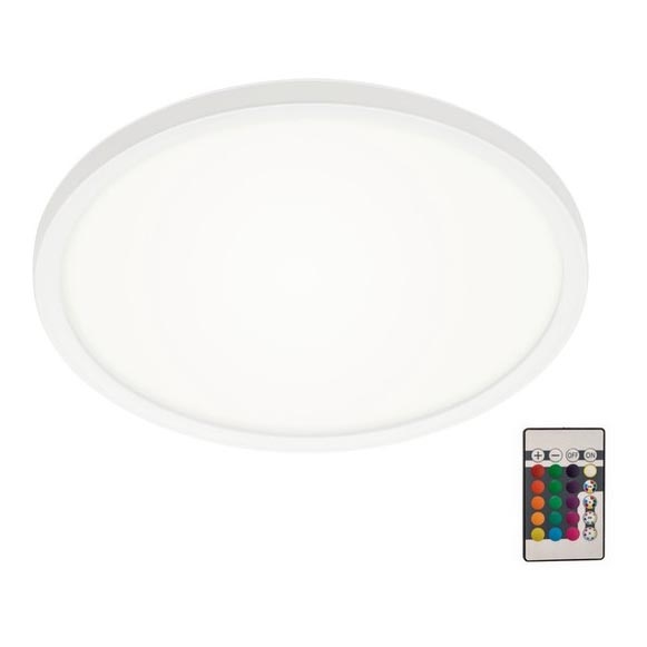 Briloner 7092-416 - LED RGBW Stmívatelné stropní svítidlo SLIM LED/15W/230V + dálkové ovládání