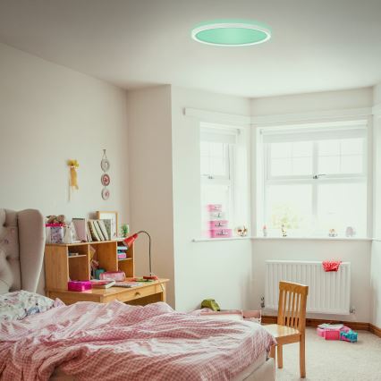 Briloner 7092-416 - LED RGBW Stmívatelné stropní svítidlo SLIM LED/15W/230V + dálkové ovládání