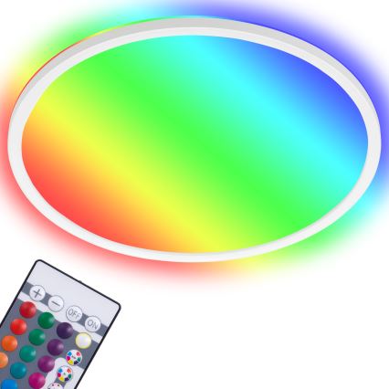 Briloner 7092-416 - LED RGBW Stmívatelné stropní svítidlo SLIM LED/15W/230V + dálkové ovládání