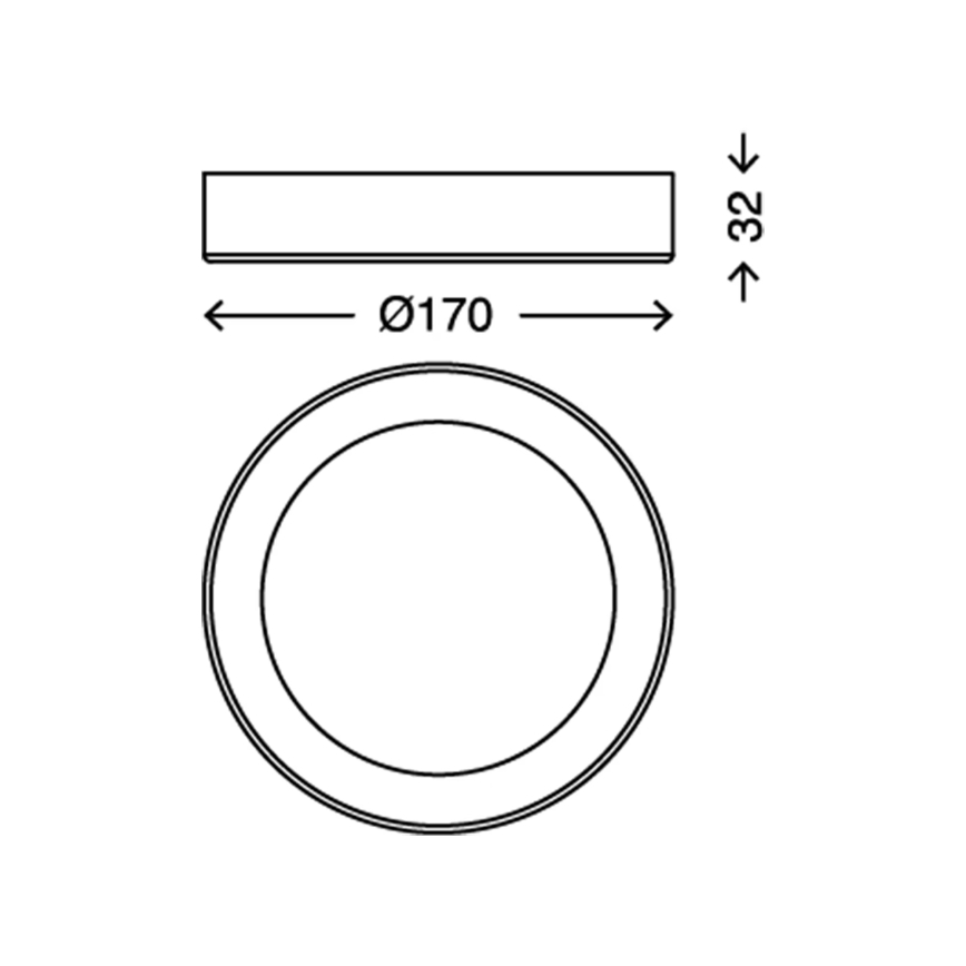 Briloner 7122-014 - LED Stropní svítidlo FIRE LED/11W/230V 3000K pr. 17 cm stříbrná