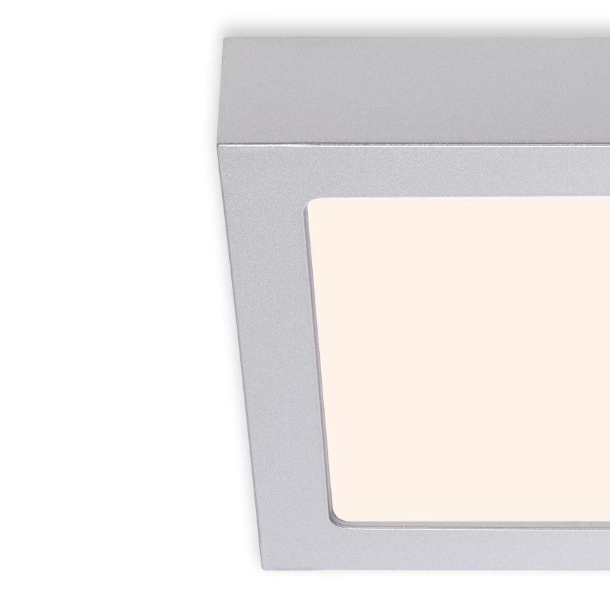 Briloner 7123-014 - LED Stropní svítidlo FIRE LED/12W/230V 3000K 17x17cm stříbrná