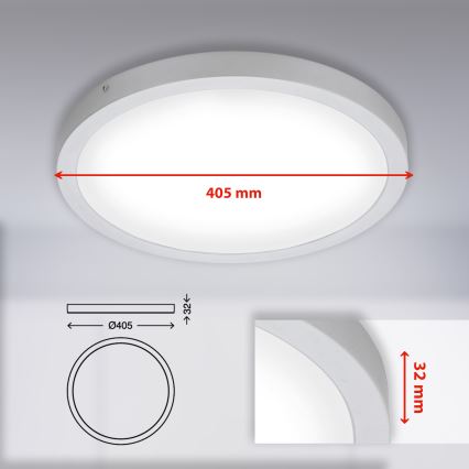 Briloner 7143-414 - LED Stropní svítidlo FIRE LED/24,5W/230V 4000K