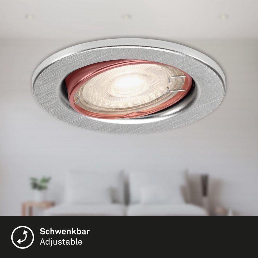Briloner 7144-039 - Sada 3x LED Koupelnové podhledové svítidlo SLIDE 1xGU10/4W/230V IP23