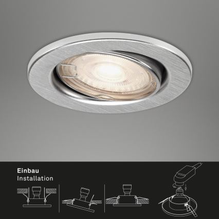 Briloner 7144-039 - Sada 3x LED Koupelnové podhledové svítidlo SLIDE 1xGU10/4W/230V IP23