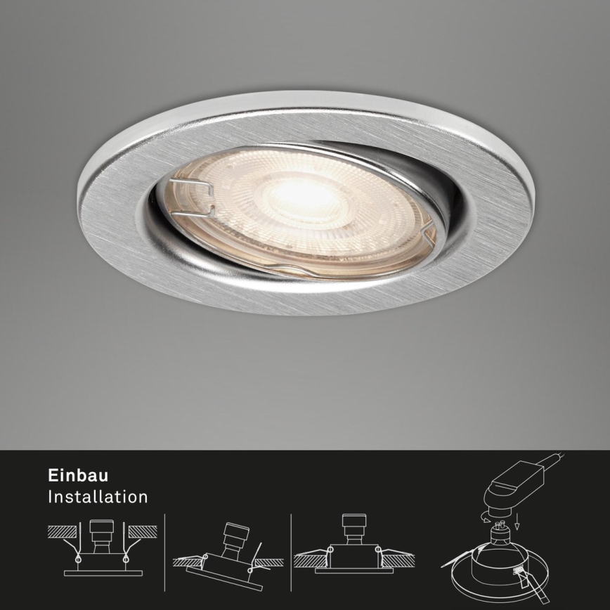 Briloner 7144-039 - Sada 3x LED Koupelnové podhledové svítidlo SLIDE 1xGU10/4W/230V IP23