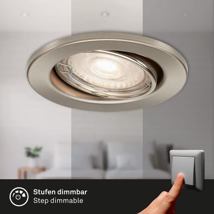 Briloner 7149-032 - SADA 3xLED Stmívatelné koupelnové svítidlo 1xGU10/5W/230V IP23