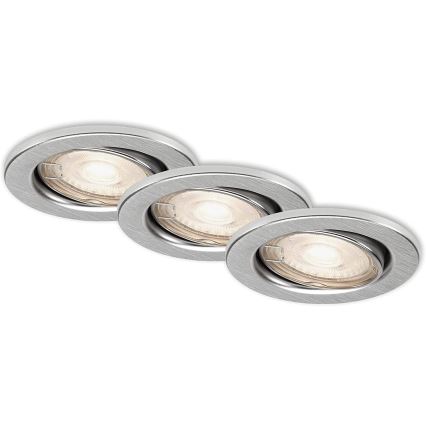 Briloner 7149-039 - SADA 3xLED Stmívatelné koupelnové svítidlo 1xGU10/5W/230V IP23