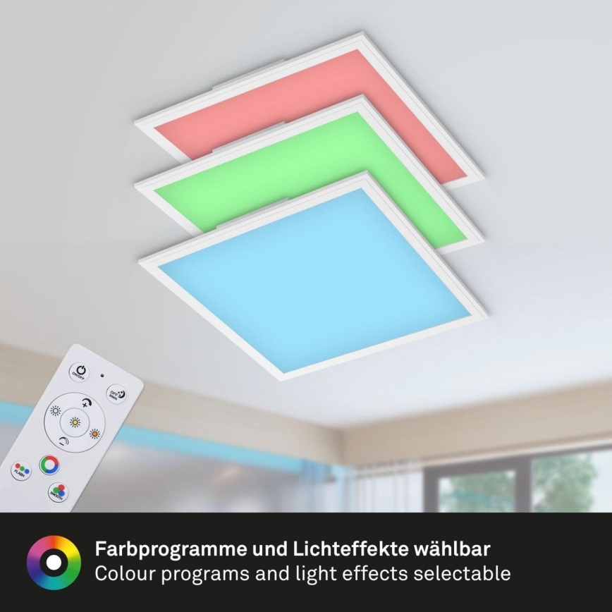 Briloner 7152-016 - LED RGB Stmívatelný přisazený panel COLOUR LED/24W/230V 3000-6500K + dálkové ovládání