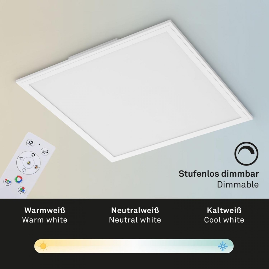 Briloner 7152-016 - LED RGB Stmívatelný přisazený panel COLOUR LED/24W/230V 3000-6500K + dálkové ovládání