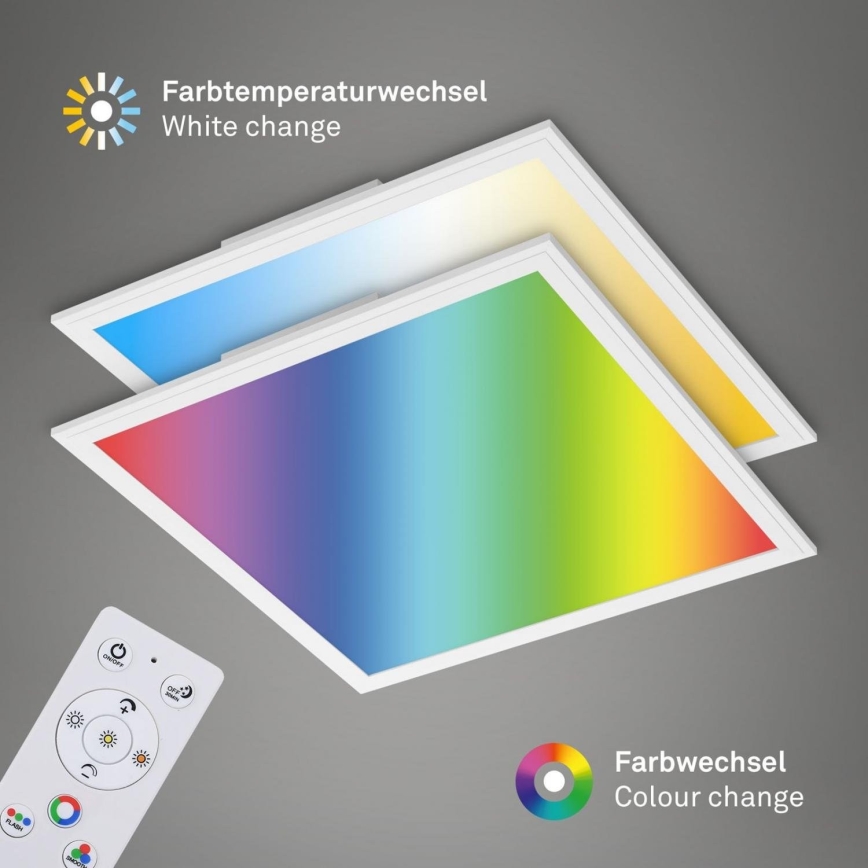 Briloner 7152-016 - LED RGB Stmívatelný přisazený panel COLOUR LED/24W/230V 3000-6500K + dálkové ovládání