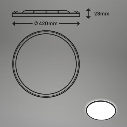 Briloner 7157-415 - LED Stropní svítidlo SLIM LED/22W/230V pr. 42 cm