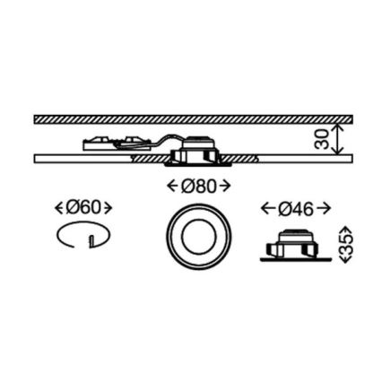 Briloner 7197-036-SADA 3x LED Stmívatelné koupelnové podhledové svítidlo LED/4,5W/230V IP44