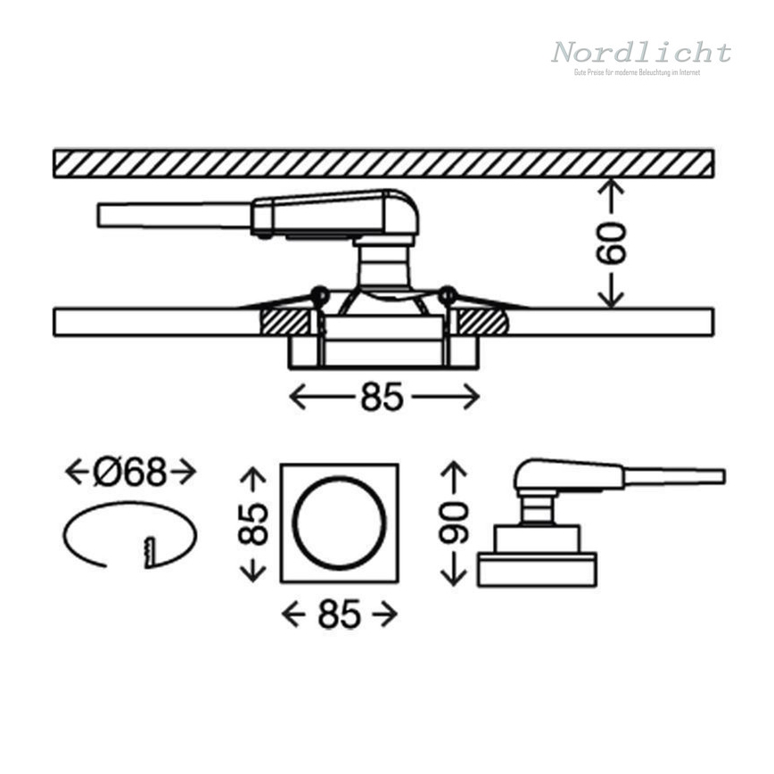 Briloner 7200-016 - LED Koupelnové podhledové svítidlo ATTACH 1xGU10/3W/230V IP23