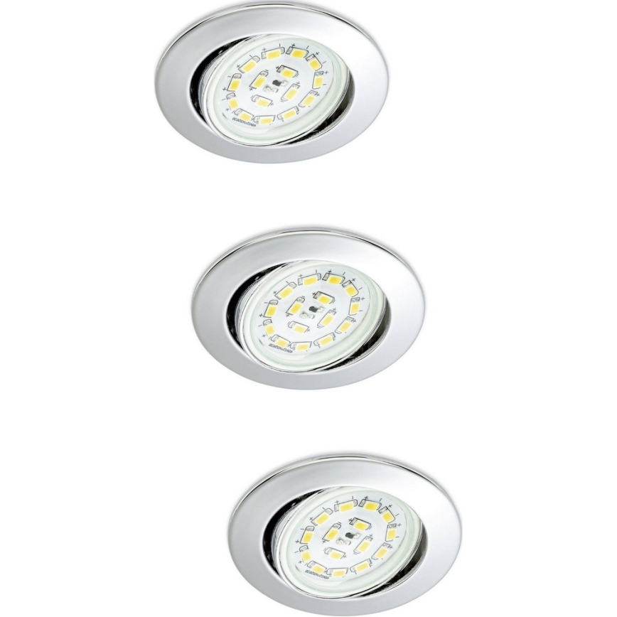 Briloner 7208-038 - SADA 3xLED Koupelnové podhledové svítidlo ATTACH 3xGU10/3W/230V