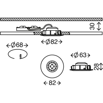 Briloner 7209-019 - LED Koupelnové podhledové svítidlo ATTACH LED/5W/230V IP23